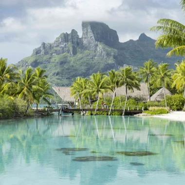 Vue sur le mont Otemanu à Bora Bora © Grégoire Le Bacon