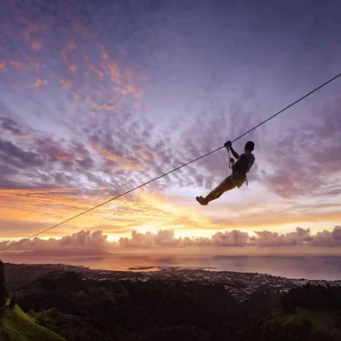 Accrobranche avec vue sur Papeete