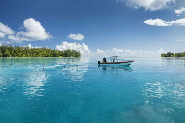 Faire une virée snorkeling entre les deux motu à Tiahura©_Grégoire Le Bacon